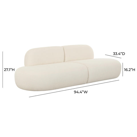 Broohah Cream Boucle Sofa Model: TOV-L68655-SO