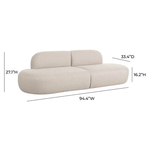 Broohah Beige Linen Sofa Model: TOV-L68656-SO