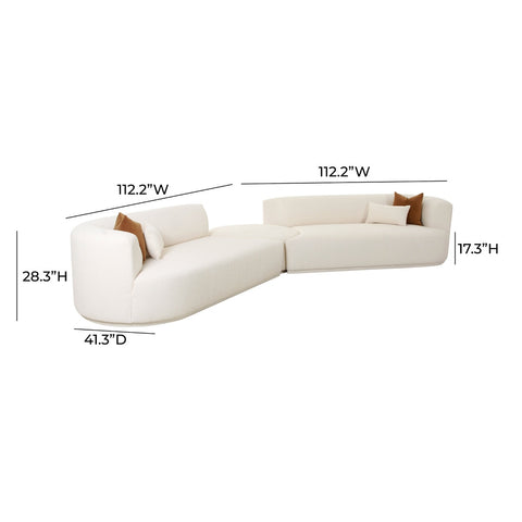 Fickle Cream Boucle 3-Piece Modular Sectional Model: TOV-L6866-C-SEC1