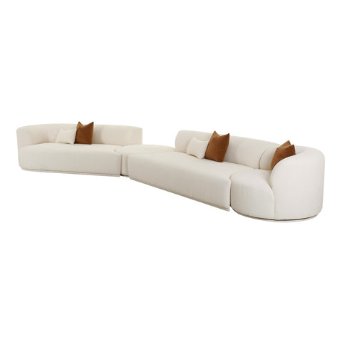 Fickle Cream Boucle 4-Piece Modular LAF Sectional Model: TOV-L6866-C-SEC2L
