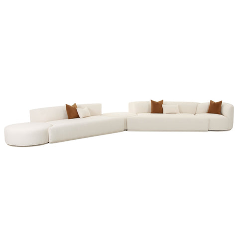 Fickle Cream Boucle 5-Piece Modular Chaise Sectional Model: TOV-L6866-C-SEC3
