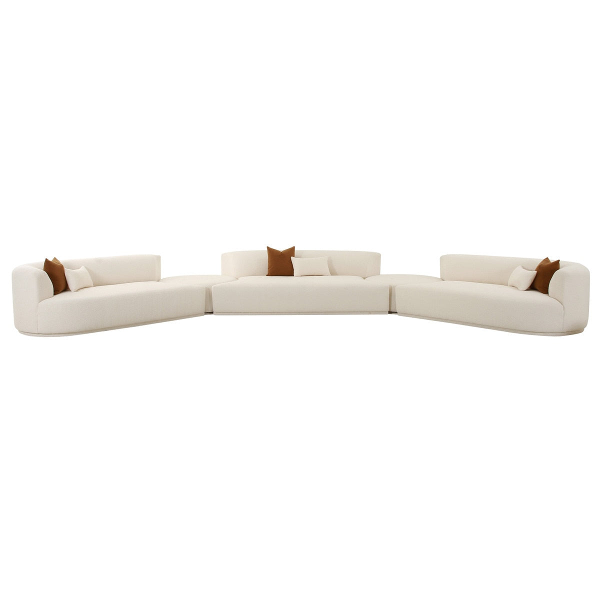 Fickle Cream Boucle 5-Piece Modular Sectional Model: TOV-L6866-C-SEC4