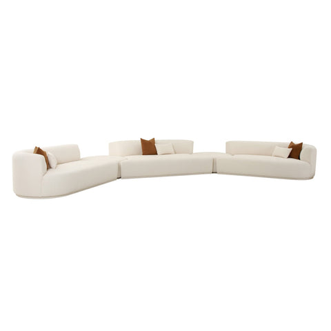 Fickle Cream Boucle 5-Piece Modular Sectional Model: TOV-L6866-C-SEC4