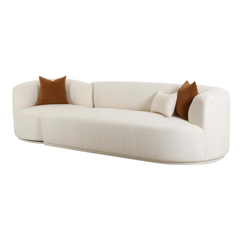Fickle Cream Boucle 2-Piece Modular RAF Sofa Model: TOV-L6866-C-SO3R