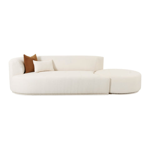 Fickle Cream Boucle 2-Piece Chaise Modular LAF Sofa Model: TOV-L6866-C-SO4L
