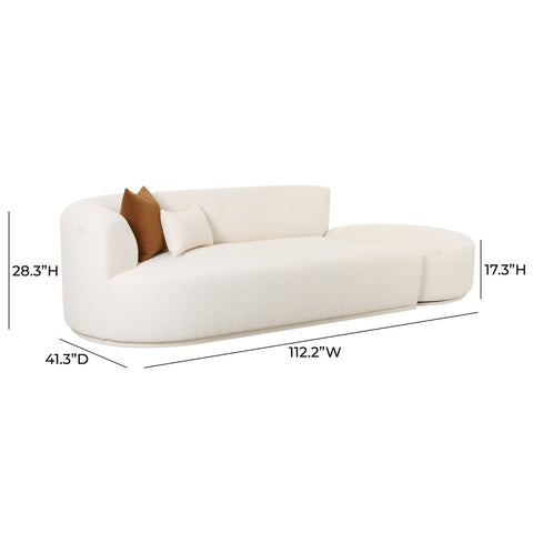 Fickle Cream Boucle 2-Piece Chaise Modular LAF Sofa Model: TOV-L6866-C-SO4L