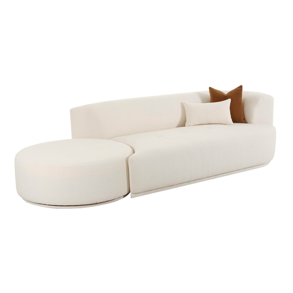 Fickle Cream Boucle 2-Piece Chaise Modular RAF Sofa Model: TOV-L6866-C-SO4R