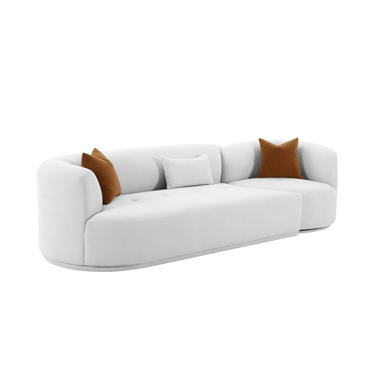 Fickle Grey Velvet 2-Piece Modular LAF Sofa Model: TOV-L6866-G-SO3L