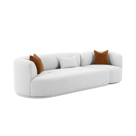 Fickle Grey Velvet 2-Piece Modular LAF Sofa Model: TOV-L6866-G-SO3L