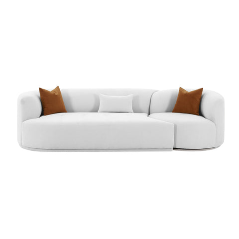 Fickle Grey Velvet 2-Piece Modular LAF Sofa Model: TOV-L6866-G-SO3L
