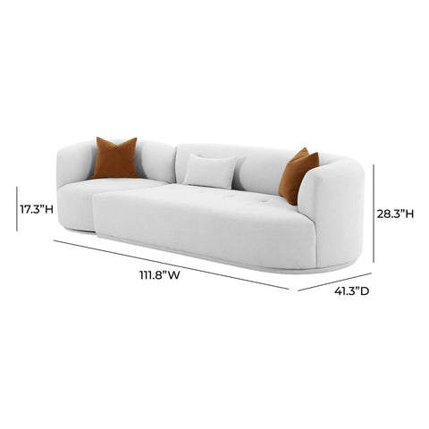 Fickle Grey Velvet 2-Piece Modular RAF Sofa Model: TOV-L6866-G-SO3R