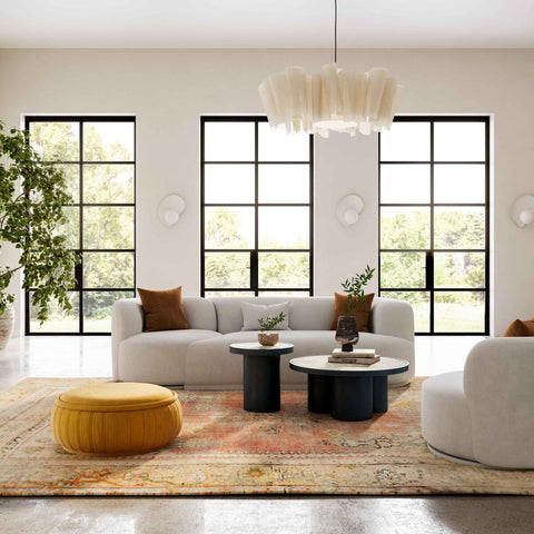 Fickle Grey Velvet Modular RAF Loveseat Model: TOV-L68664