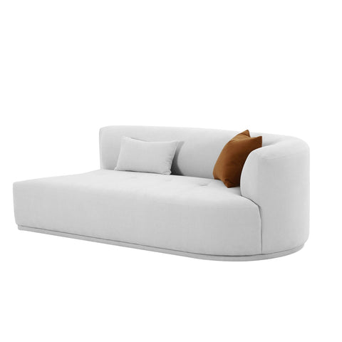 Fickle Grey Velvet Modular RAF Loveseat Model: TOV-L68664