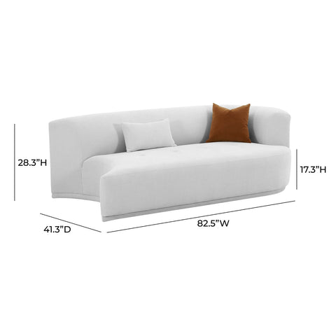 Fickle Grey Velvet Modular RAF Loveseat Model: TOV-L68664