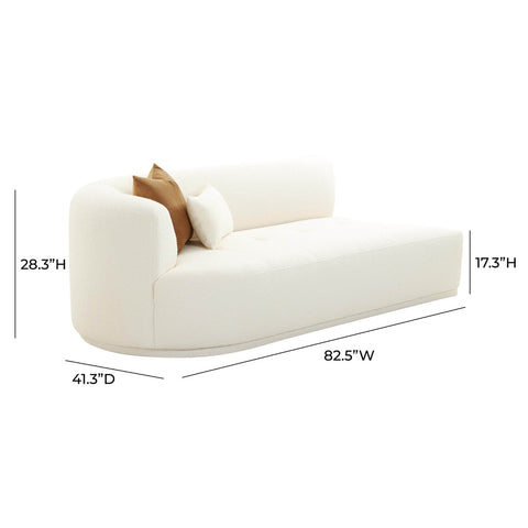 Fickle Cream Boucle Modular LAF Loveseat Model: TOV-L68668
