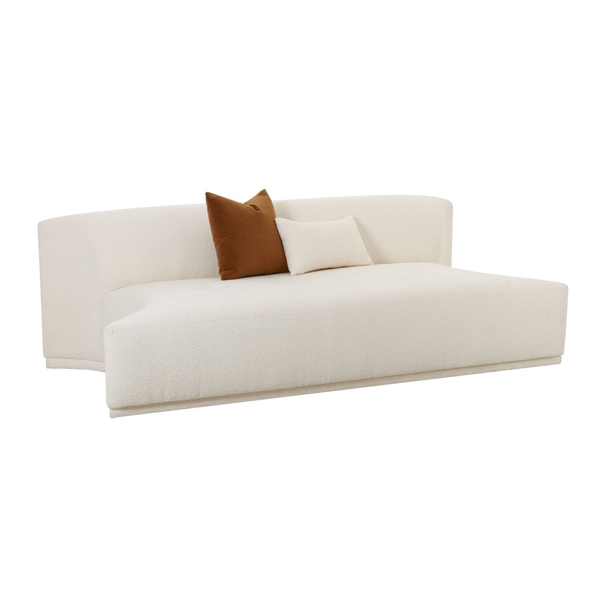 Fickle Cream Boucle Modular Armless Loveseat Model: TOV-L68670