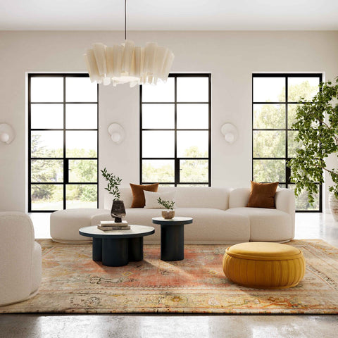 Fickle Cream Boucle Modular Armless Loveseat Model: TOV-L68670