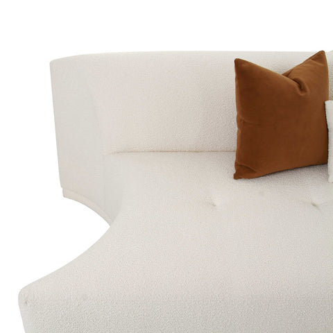 Fickle Cream Boucle Modular Armless Loveseat Model: TOV-L68670