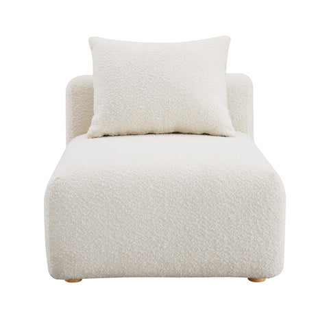 Hangover Cream Boucle Modular Armless Chair Model: TOV-L68787-AC