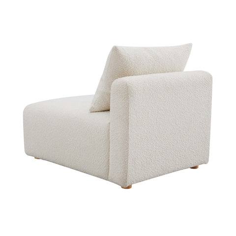 Hangover Cream Boucle Modular Armless Chair Model: TOV-L68787-AC