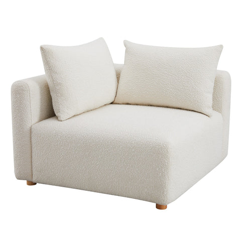 Hangover Cream Performance Boucle Modular Corner Chair Model: TOV-L68787-C