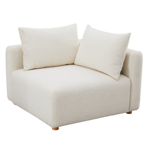 Hangover Cream Performance Boucle Modular Corner Chair Model: TOV-L68787-C