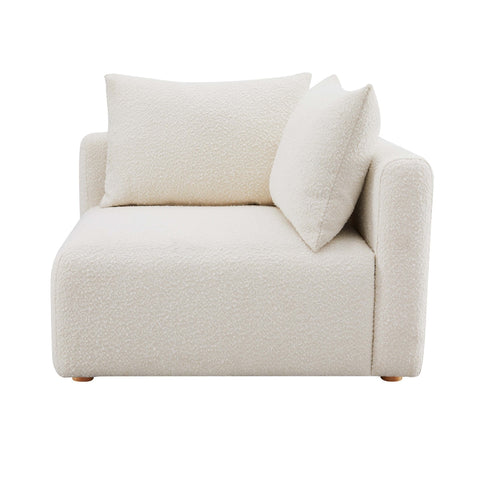 Hangover Cream Performance Boucle Modular Corner Chair Model: TOV-L68787-C