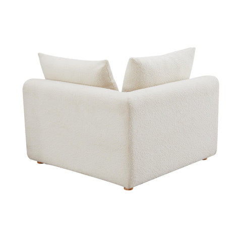 Hangover Cream Performance Boucle Modular Corner Chair Model: TOV-L68787-C