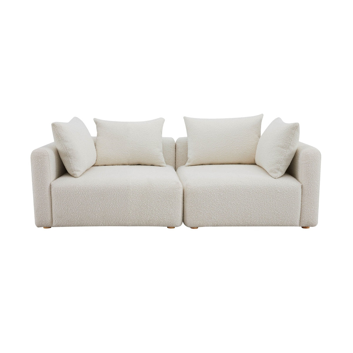 Hangover Cream Boucle Loveseat Model: TOV-L68787-LO