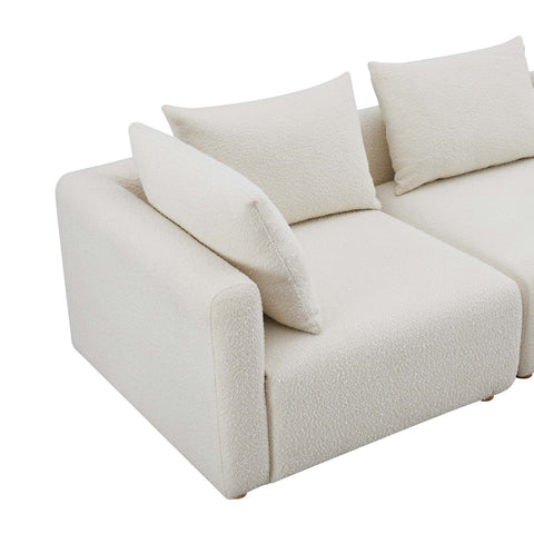 Hangover Cream Boucle 4-Piece Modular Sectional Model: TOV-L68787-SEC