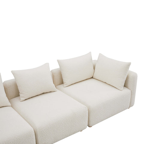 Hangover Cream Boucle Sofa Model: TOV-L68787-SO