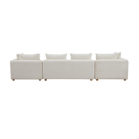 Hangover Cream Boucle 145" Long Sofa Model: TOV-L68787-SO1