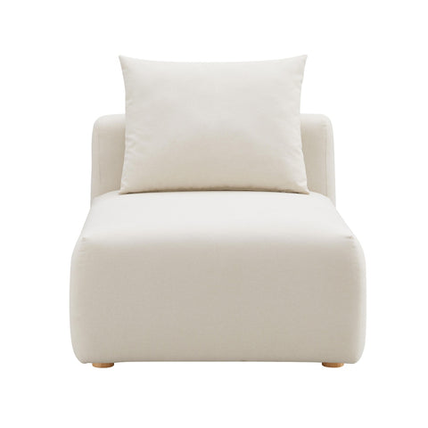 Hangover Cream Performance Linen Modular Armless Chair Model: TOV-L68788-AC