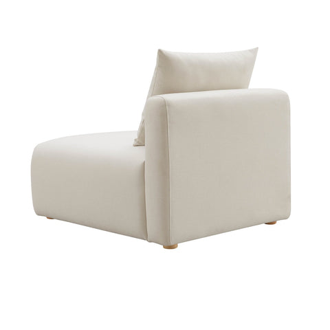 Hangover Cream Performance Linen Modular Armless Chair Model: TOV-L68788-AC