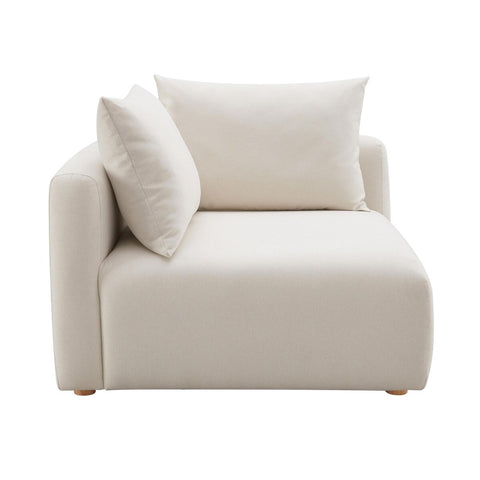 Hangover Cream Performance Linen Modular Corner Chair Model: TOV-L68788-C