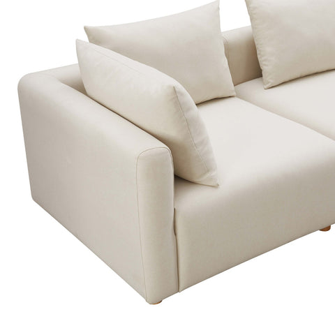 Hangover Cream Performance Linen Loveseat Model: TOV-L68788-LO