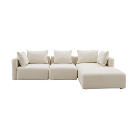 Hangover Cream Performance Linen 4-Piece Modular Sectional Model: TOV-L68788-SEC