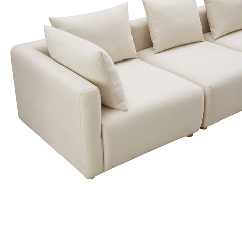 Hangover Cream Performance Linen Sofa Model: TOV-L68788-SO