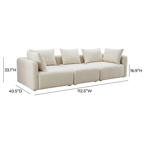 Hangover Cream Performance Linen Sofa Model: TOV-L68788-SO