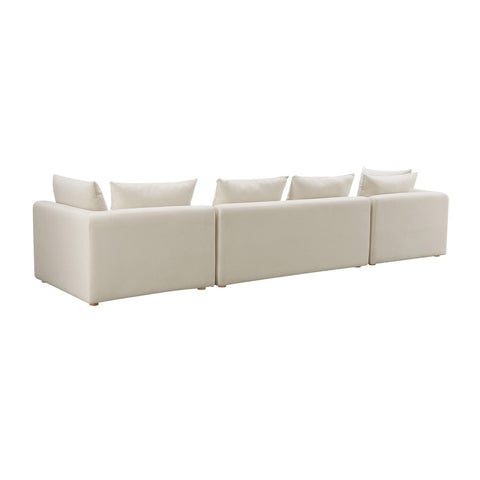 Hangover Cream Performance Linen 145" Long Sofa Model: TOV-L68788-SO1