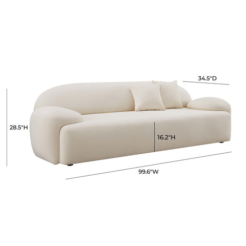 Allegra Cream Velvet Sofa Model: TOV-L68816
