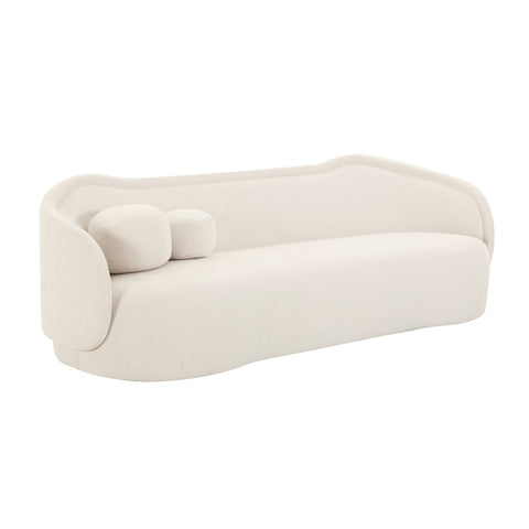 Circe Cream Textured Velvet Sofa Model: TOV-L68840