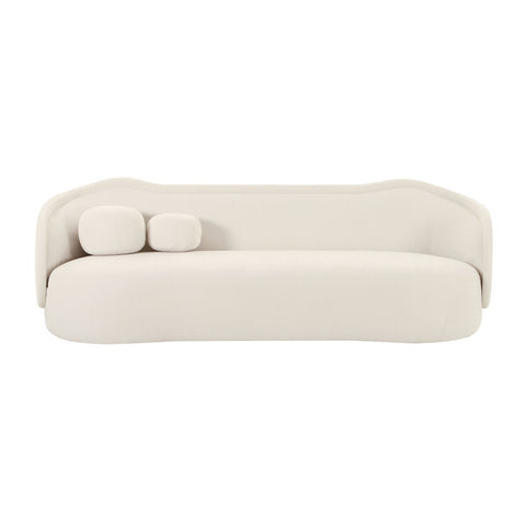 Circe Cream Textured Velvet Sofa Model: TOV-L68840