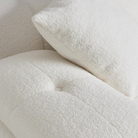 Calliope Cream Vegan Shearling Modular Loveseat Model: TOV-L68923