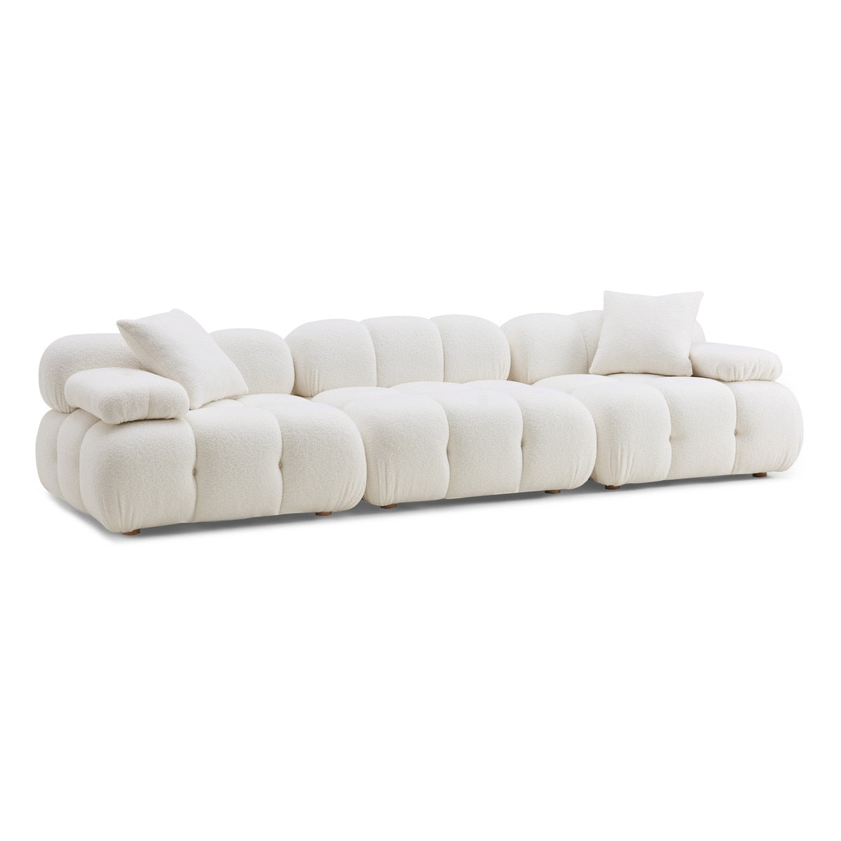 Calliope Cream Vegan Shearling Modular Sofa Model: TOV-L68924