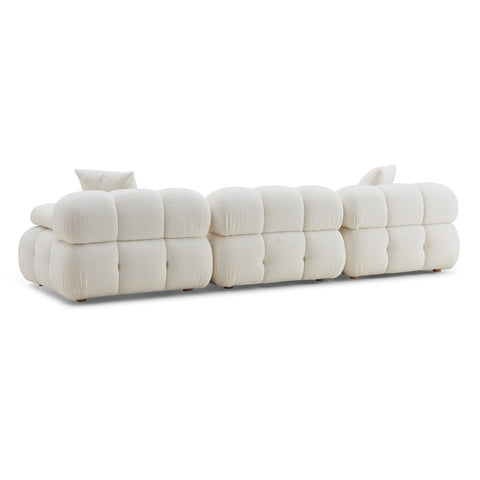 Calliope Cream Vegan Shearling Modular Sofa Model: TOV-L68924