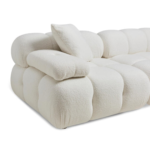Calliope Cream Vegan Shearling Modular Sofa Model: TOV-L68924
