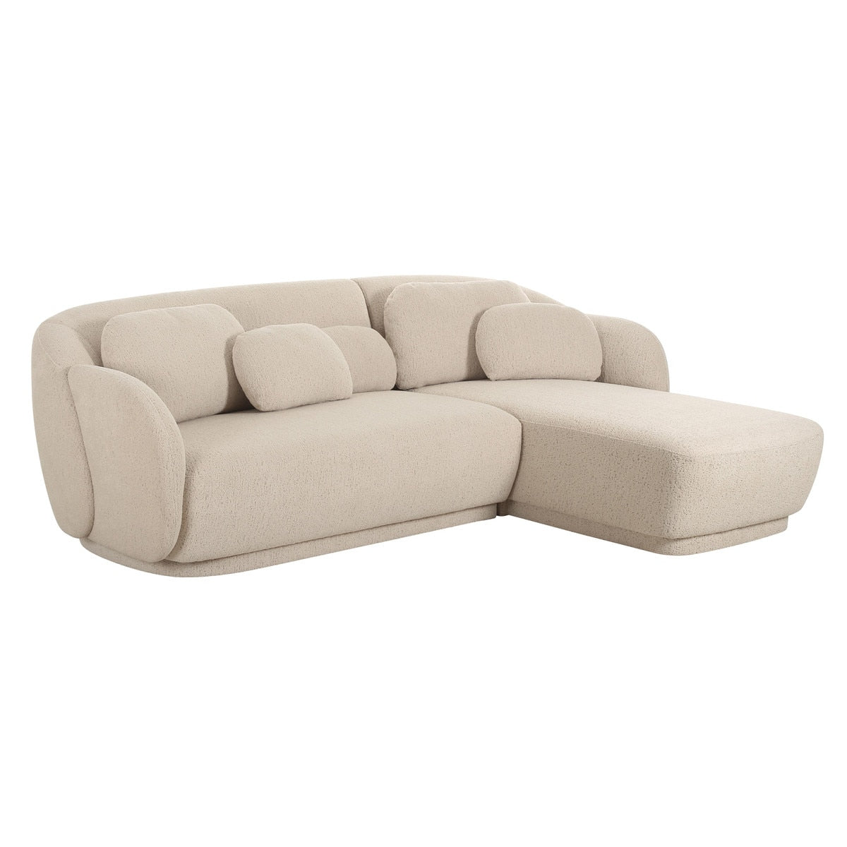 Misty Cream Boucle Sectional - RAF Model: TOV-L68956-SEC