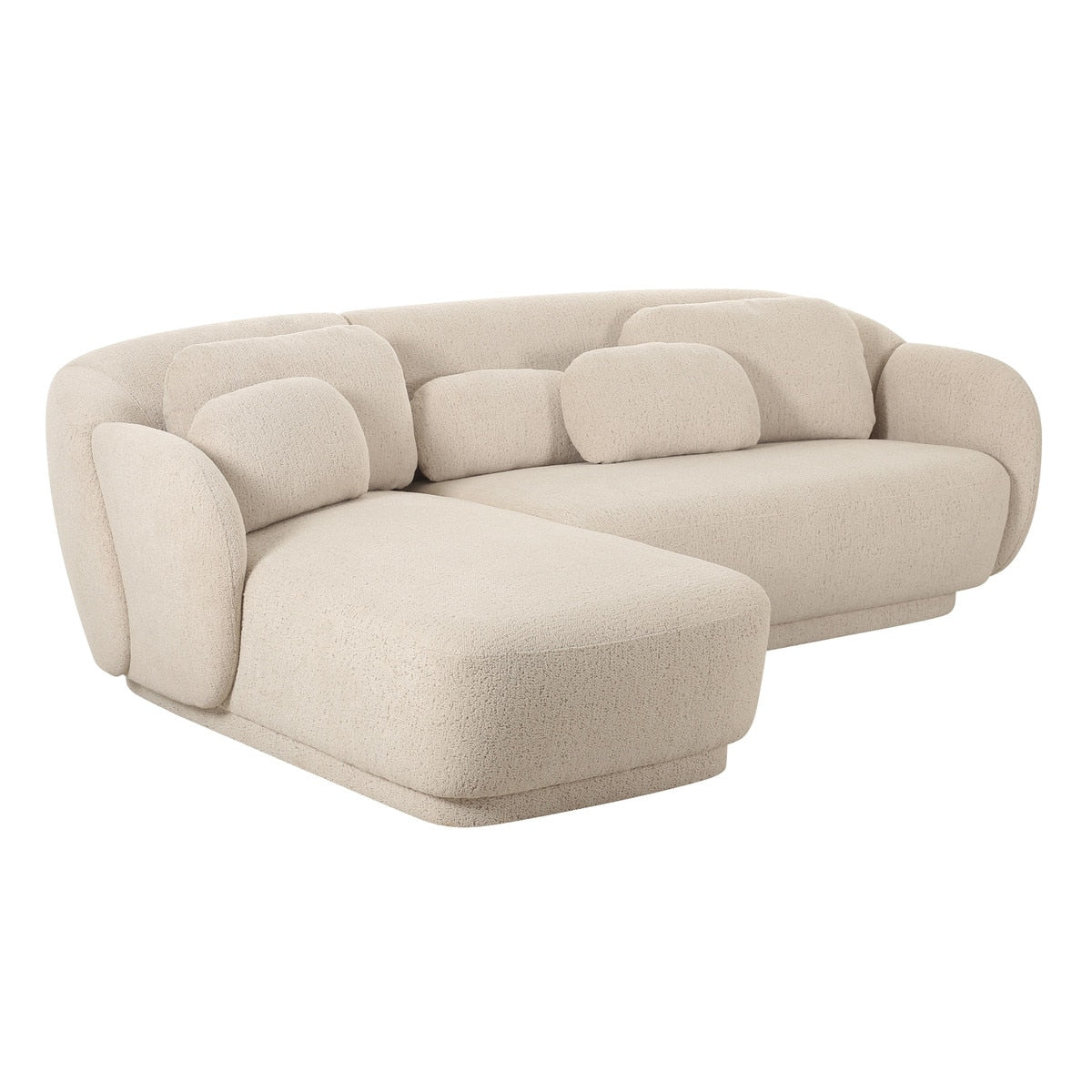 Misty Cream Boucle Sectional - LAF Model: TOV-L68957-SEC