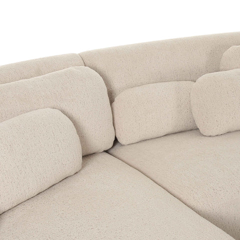 Misty Cream Boucle Sectional - LAF Model: TOV-L68957-SEC